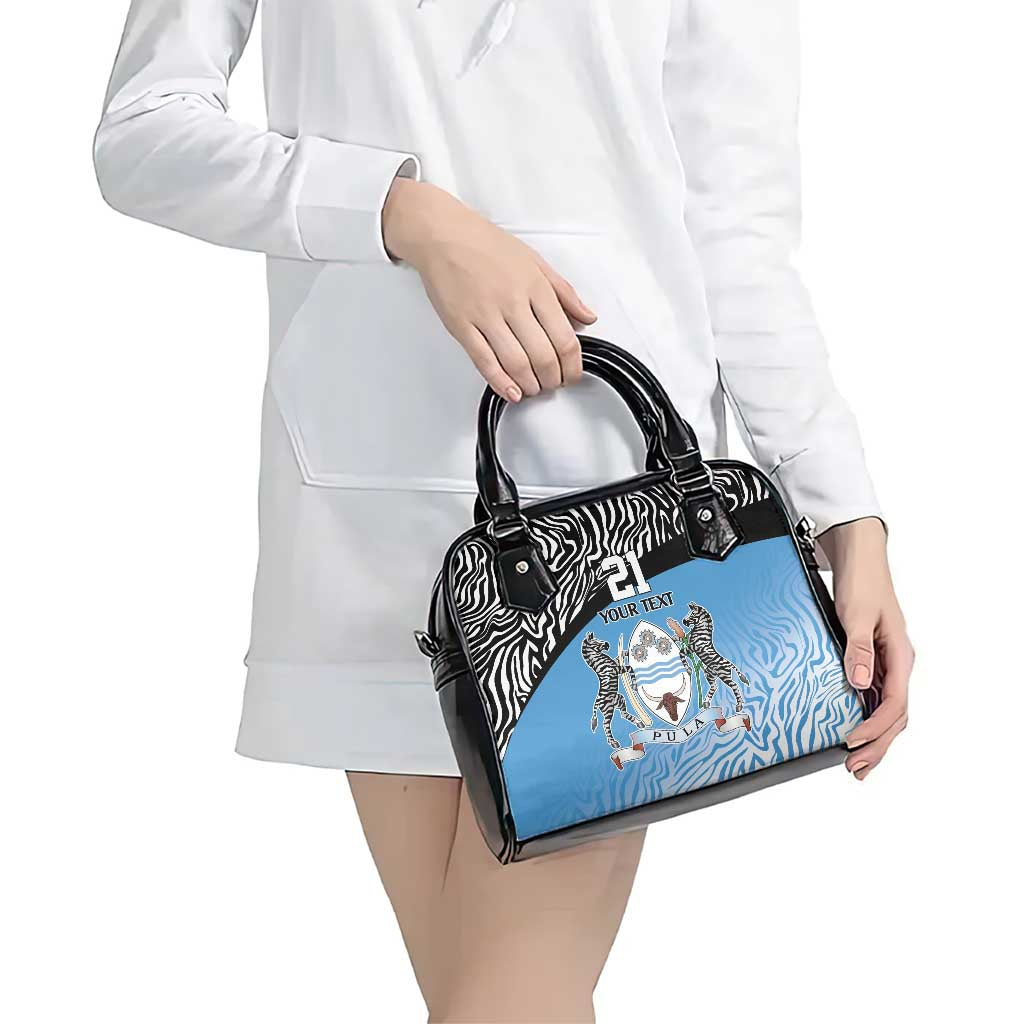 Botswana Cricket Custom Shoulder Handbag Baggy Blues Zebra Skins Pattern LT9