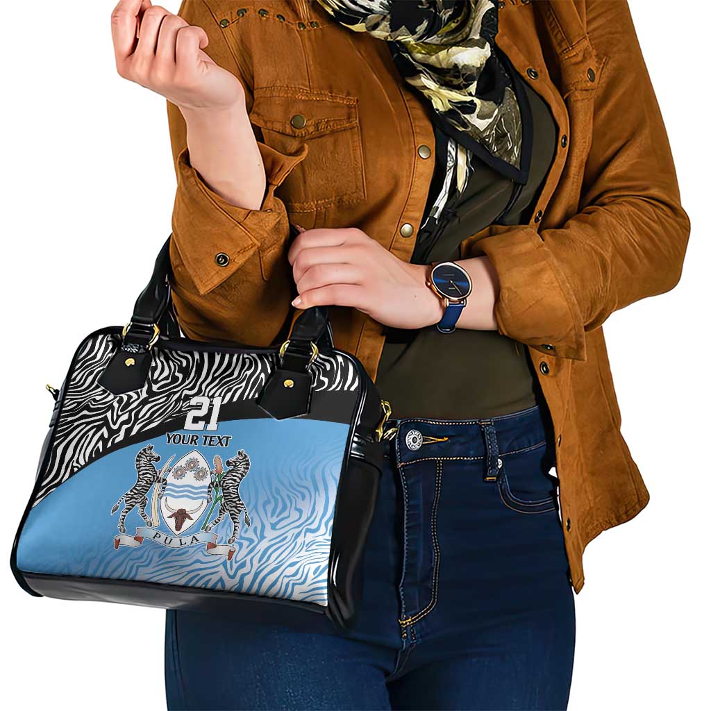 Botswana Cricket Custom Shoulder Handbag Baggy Blues Zebra Skins Pattern LT9
