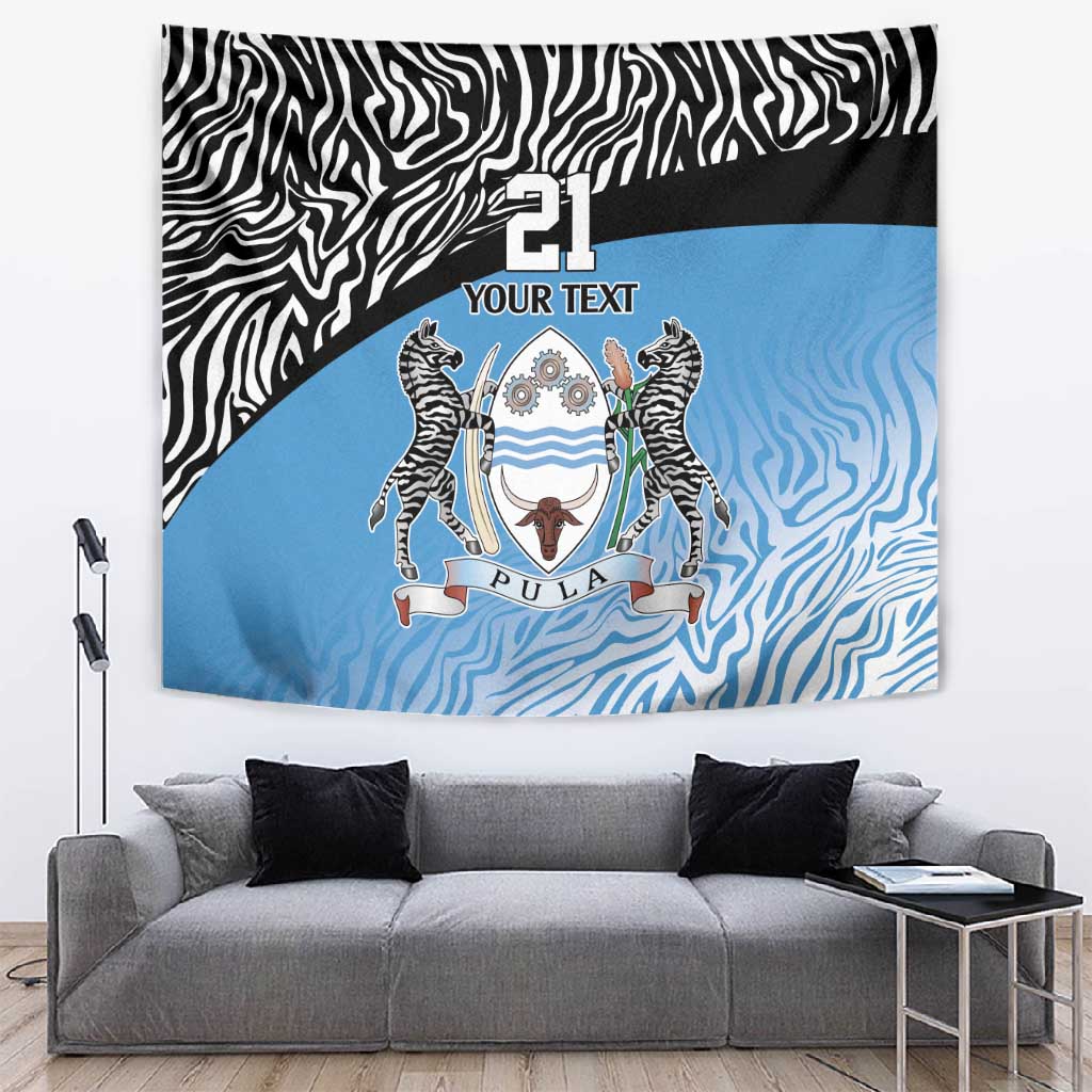 Botswana Cricket Custom Tapestry Baggy Blues African Zebra Skins Pattern LT9