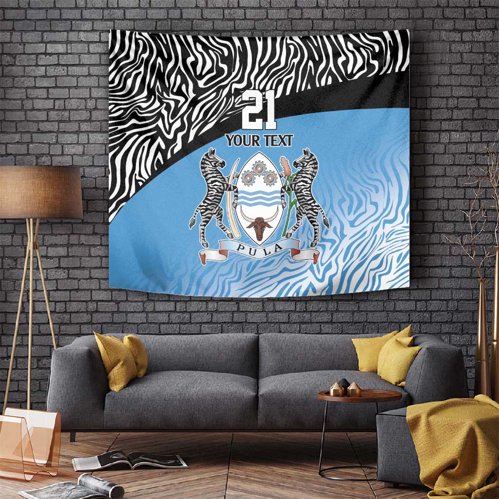 Botswana Cricket Custom Tapestry Baggy Blues African Zebra Skins Pattern LT9