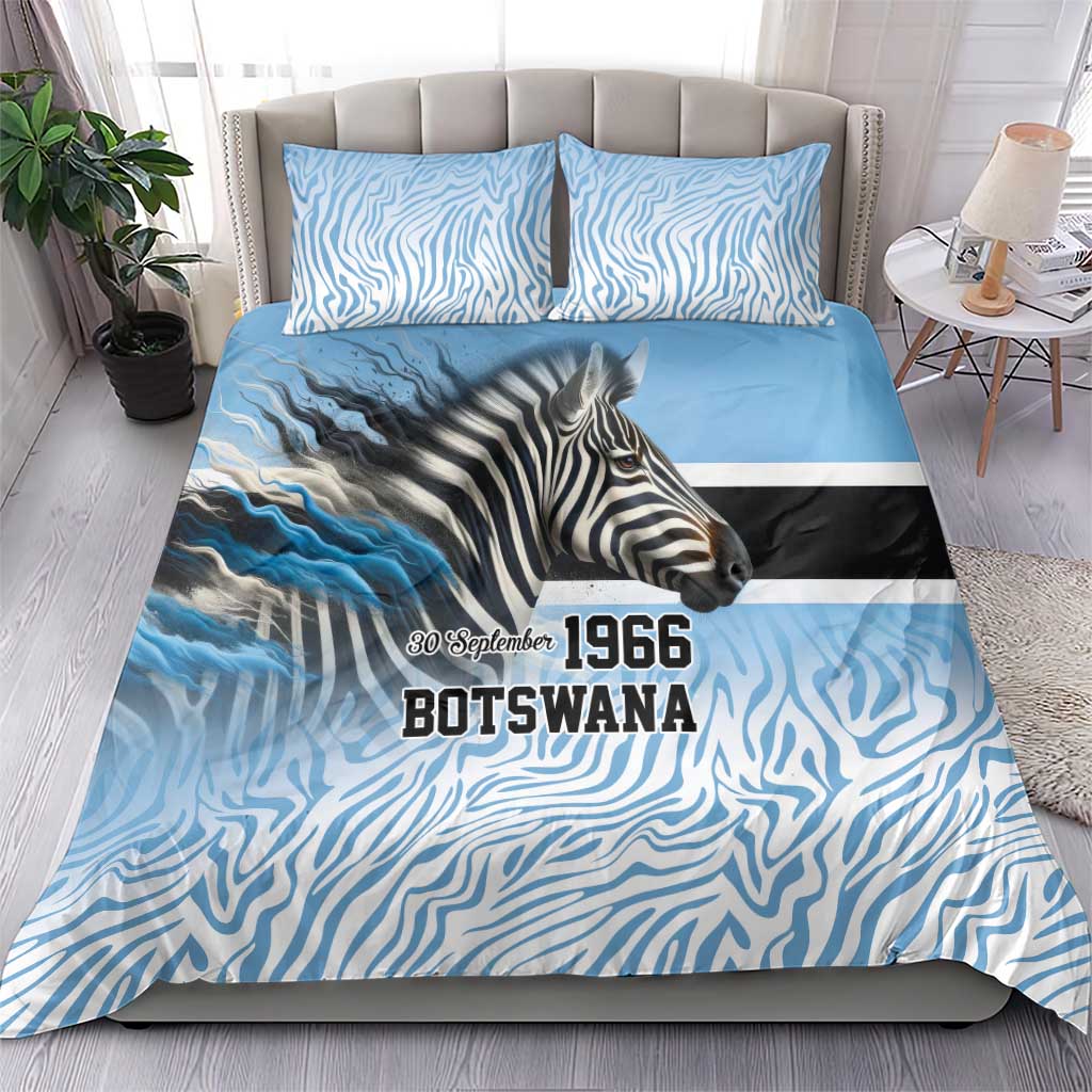 Botswana Independence Day 1966 Bedding Set Tribal African Zebra Skins Pattern LT9