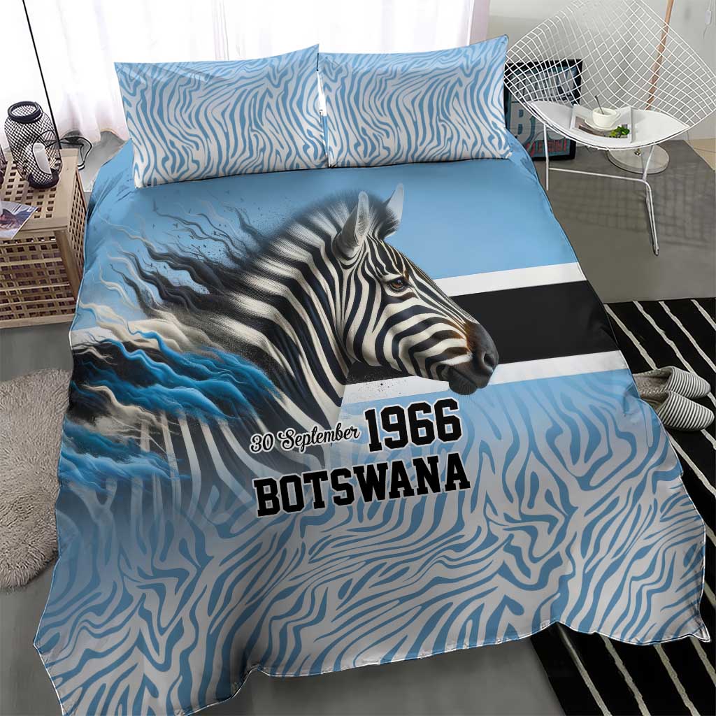 Botswana Independence Day 1966 Bedding Set Tribal African Zebra Skins Pattern LT9