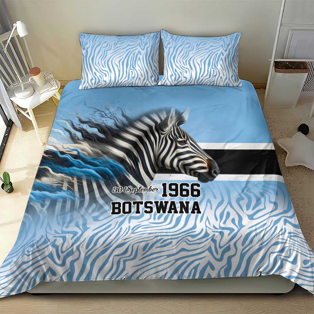 Botswana Independence Day 1966 Bedding Set Tribal African Zebra Skins Pattern LT9
