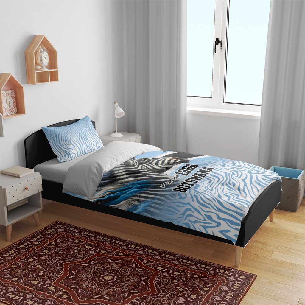Botswana Independence Day 1966 Bedding Set Tribal African Zebra Skins Pattern LT9