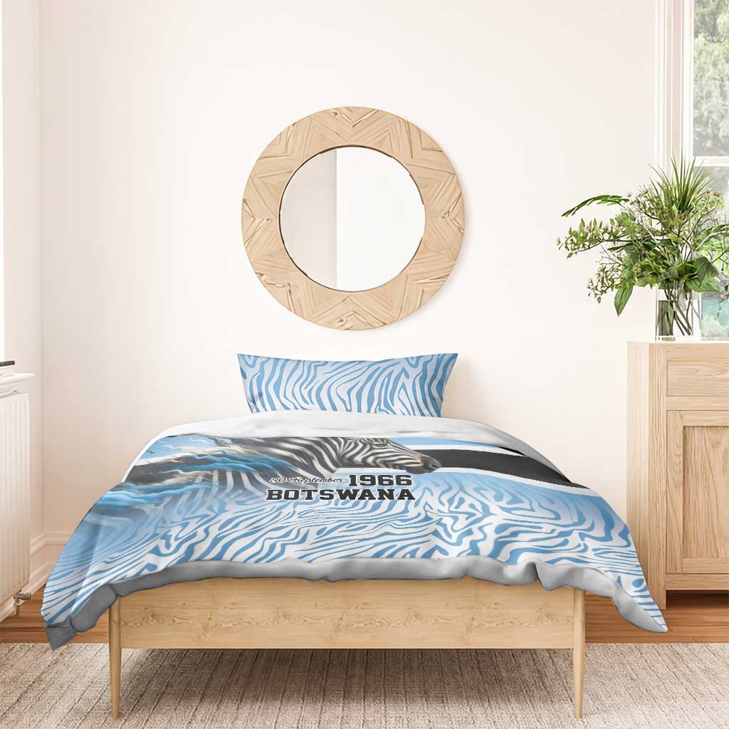 Botswana Independence Day 1966 Bedding Set Tribal African Zebra Skins Pattern LT9