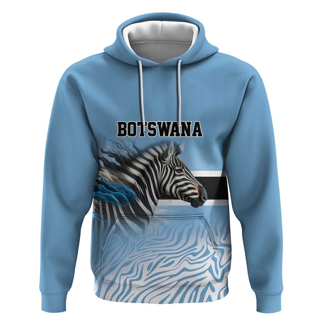 Botswana Independence Day 1966 Hoodie Tribal Zebra Skins Pattern LT9