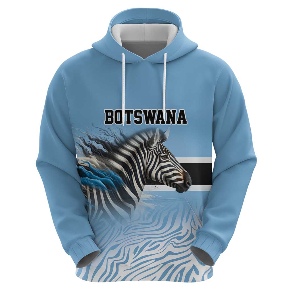 Botswana Independence Day 1966 Hoodie Tribal Zebra Skins Pattern LT9