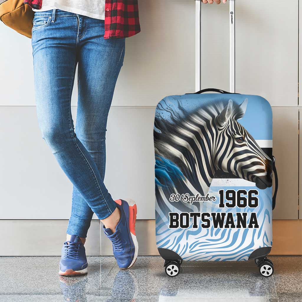 Botswana Independence Day 1966 Luggage Cover Tribal Zebra Skins Pattern LT9