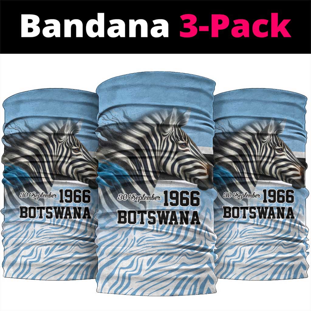 Botswana Independence Day 1966 Neck Gaiter Tribal Zebra Skins Pattern LT9