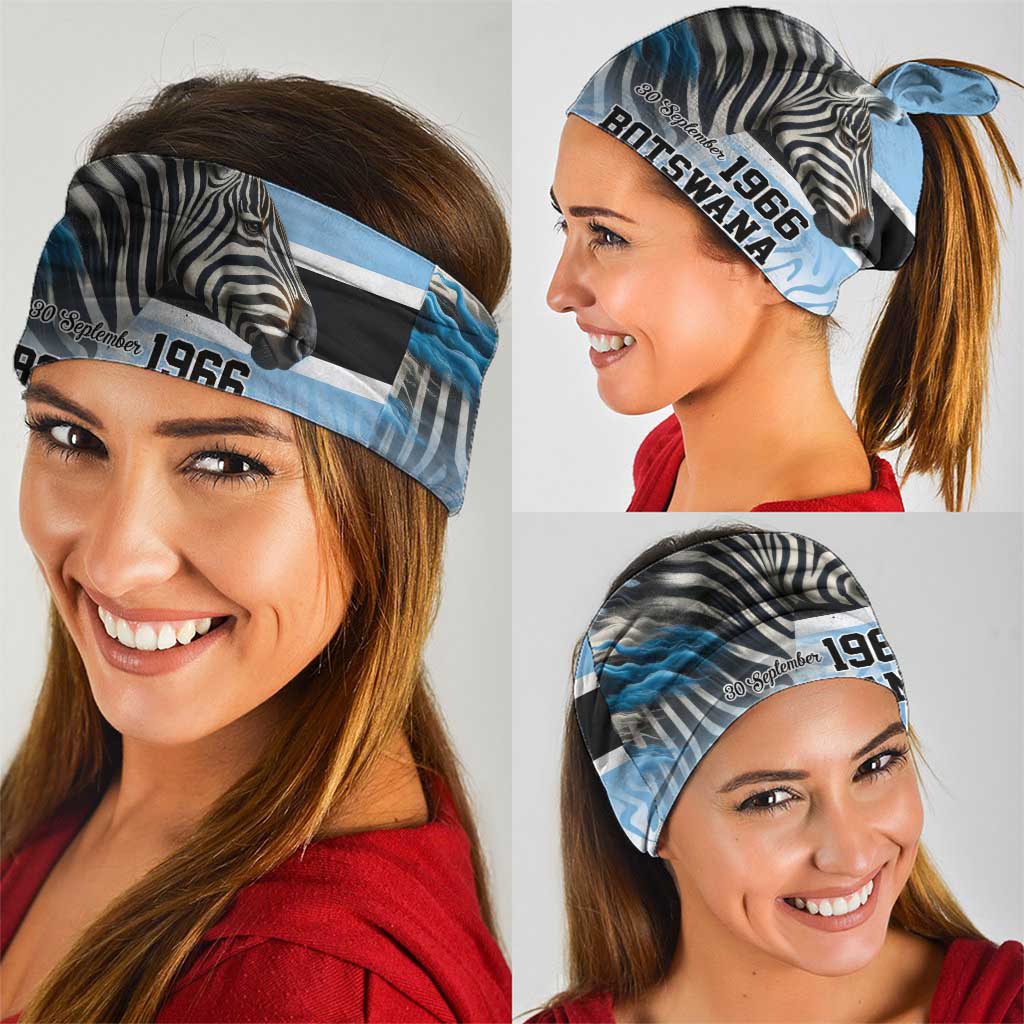 Botswana Independence Day 1966 Neck Gaiter Tribal Zebra Skins Pattern LT9