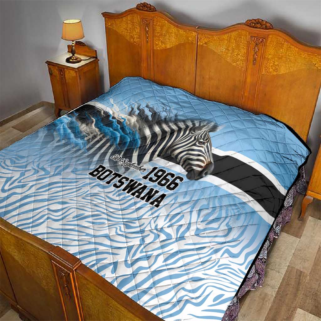 Botswana Independence Day 1966 Quilt Tribal African Zebra Skins Pattern LT9