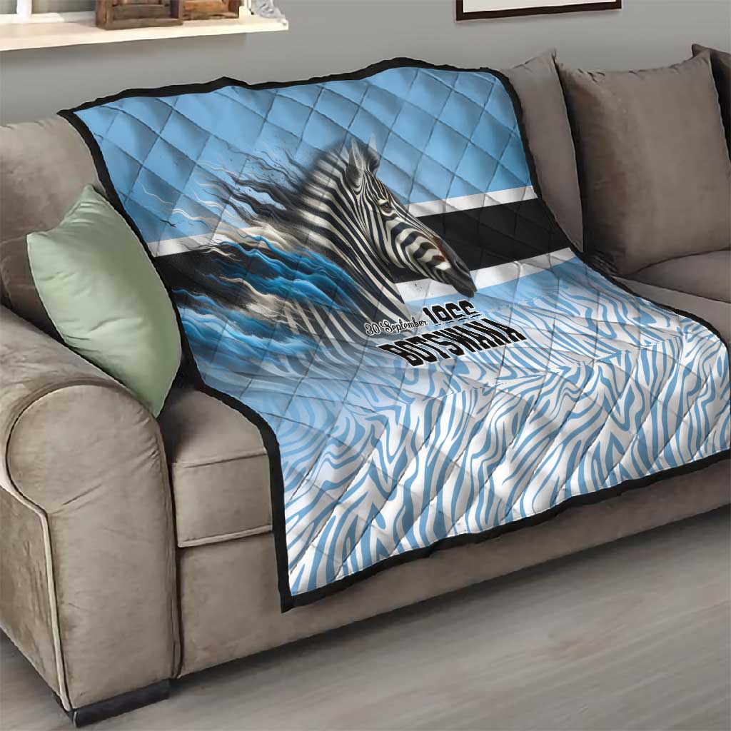 Botswana Independence Day 1966 Quilt Tribal African Zebra Skins Pattern LT9