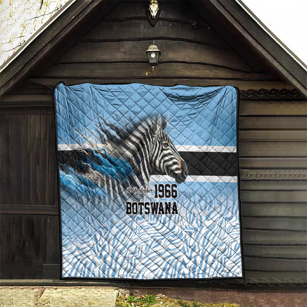 Botswana Independence Day 1966 Quilt Tribal African Zebra Skins Pattern LT9