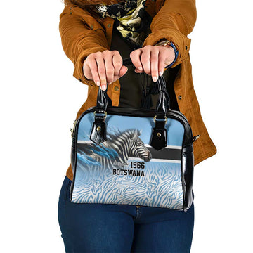 Botswana Independence Day 1966 Shoulder Handbag Tribal Zebra Skins Pattern LT9
