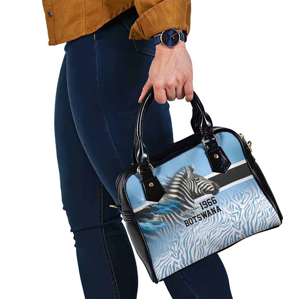 Botswana Independence Day 1966 Shoulder Handbag Tribal Zebra Skins Pattern LT9