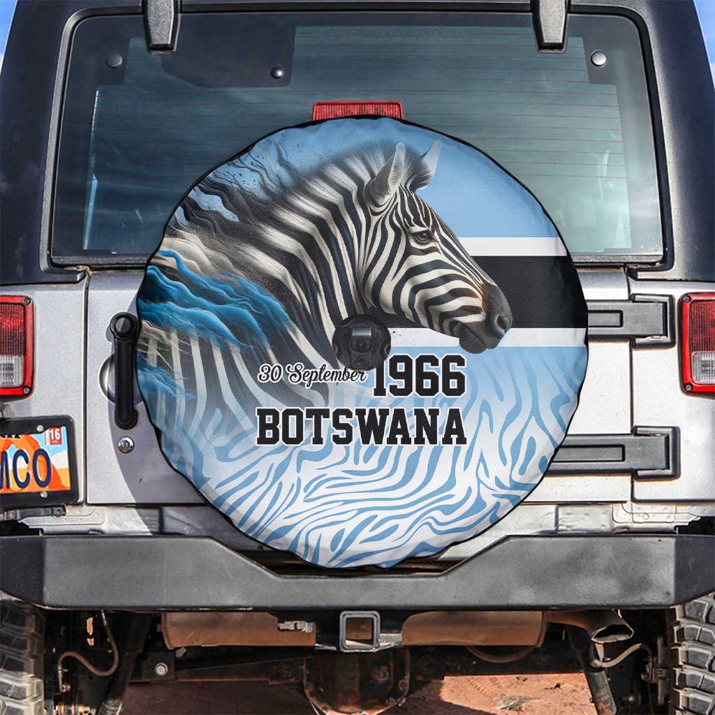Botswana Independence Day 1966 Spare Tire Cover Tribal Zebra Skins Pattern LT9