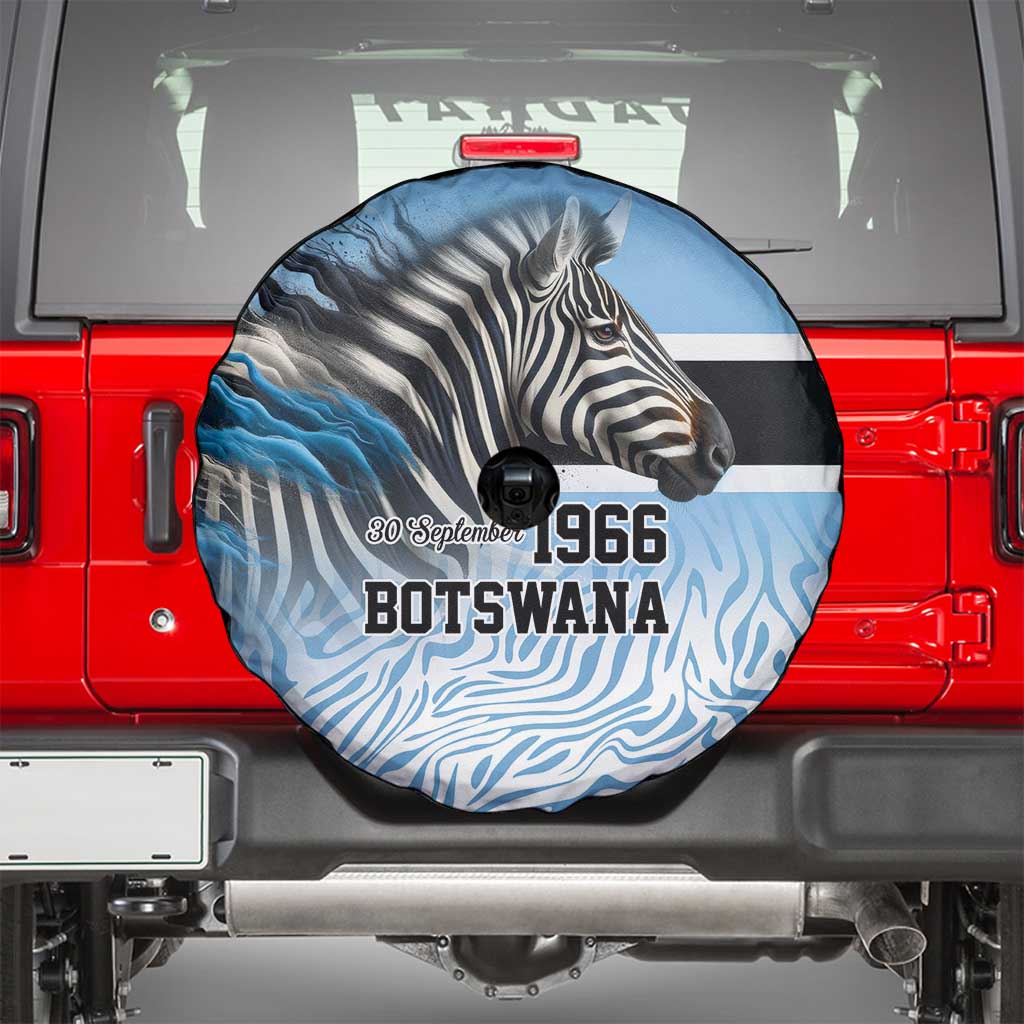 Botswana Independence Day 1966 Spare Tire Cover Tribal Zebra Skins Pattern LT9