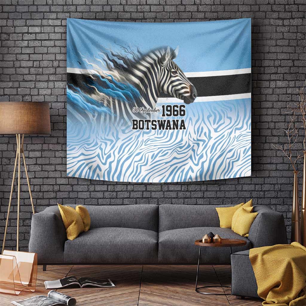 Botswana Independence Day 1966 Tapestry Tribal African Zebra Skins Pattern LT9