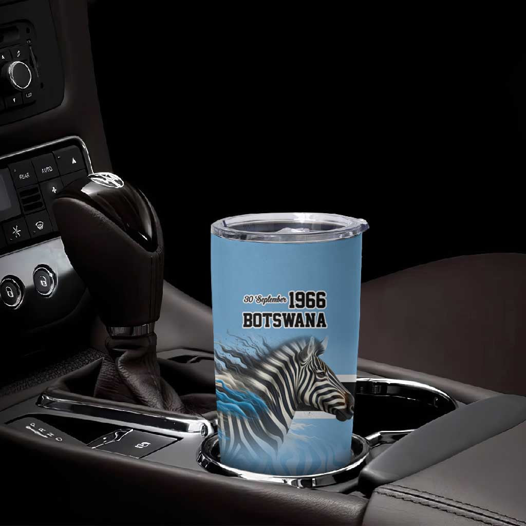 Botswana Independence Day 1966 Tumbler Cup Tribal African Zebra Skins Pattern LT9