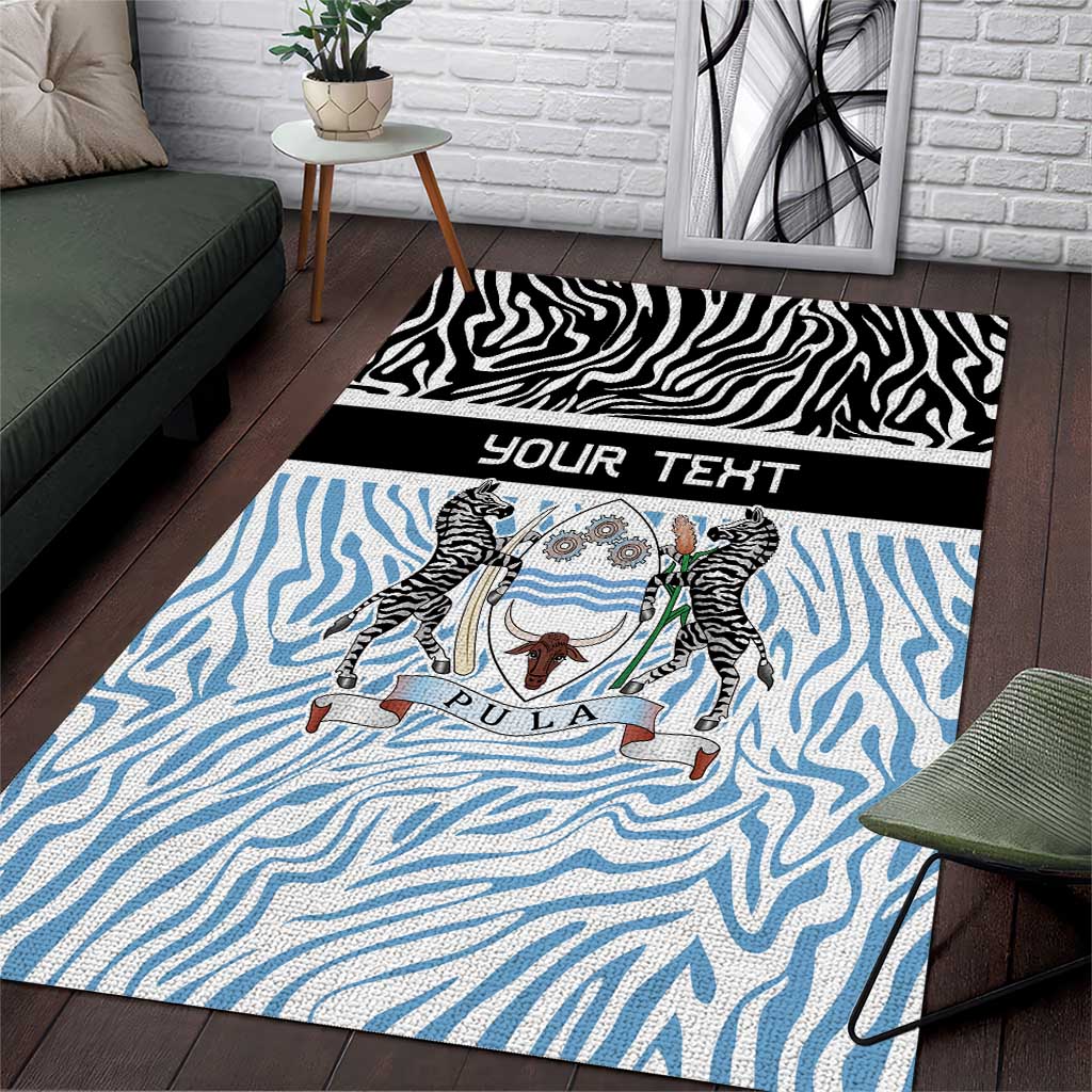 Botswana Personalized Area Rug African Zebra Skins Pattern LT9