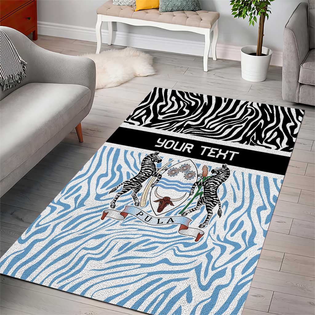 Botswana Personalized Area Rug African Zebra Skins Pattern LT9