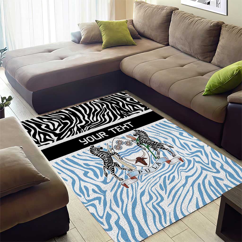 Botswana Personalized Area Rug African Zebra Skins Pattern LT9