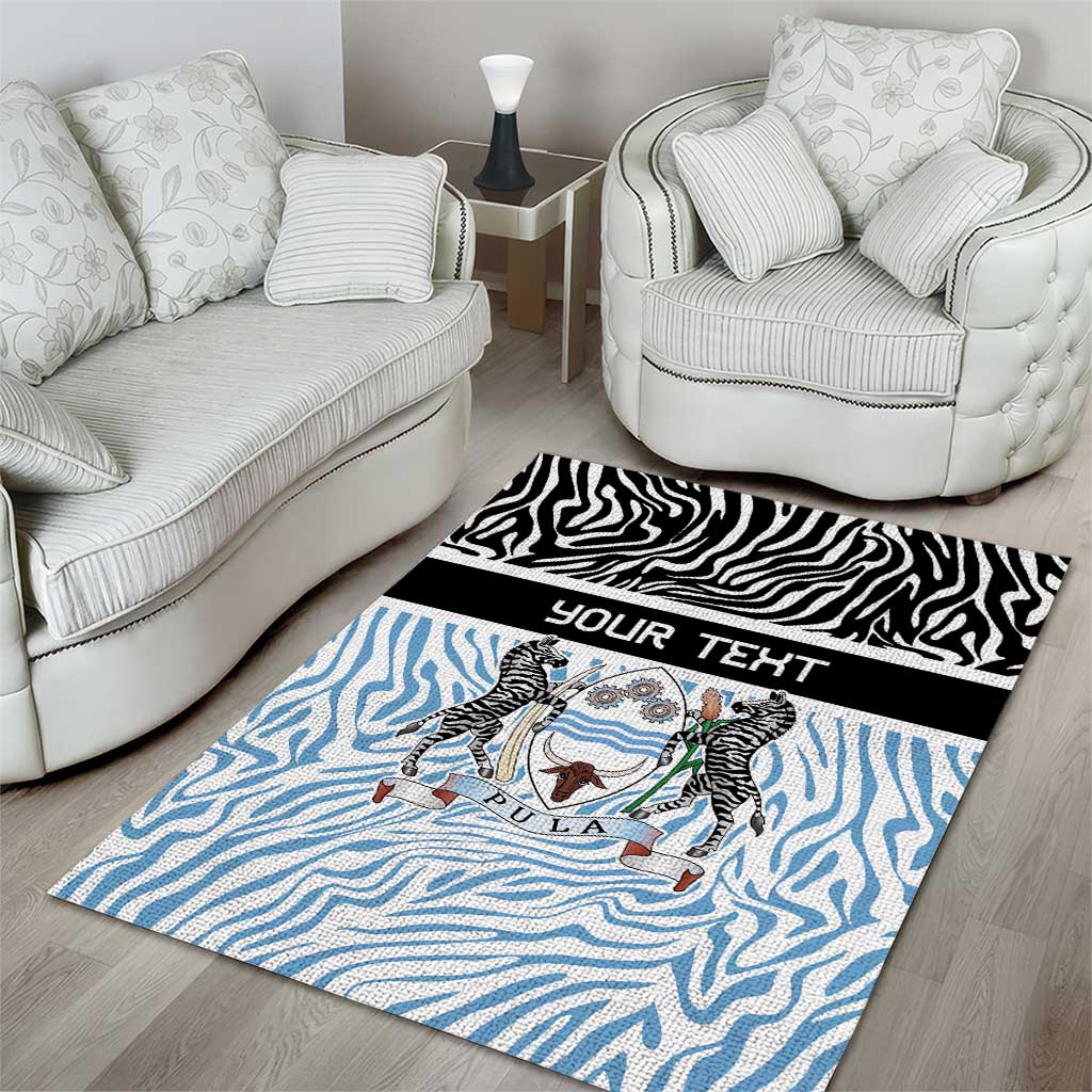 Botswana Personalized Area Rug African Zebra Skins Pattern LT9