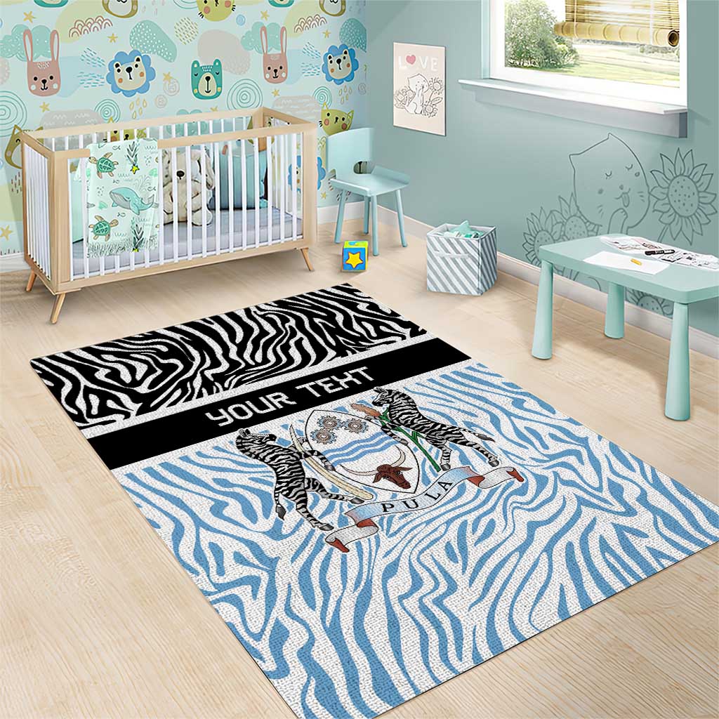 Botswana Personalized Area Rug African Zebra Skins Pattern LT9