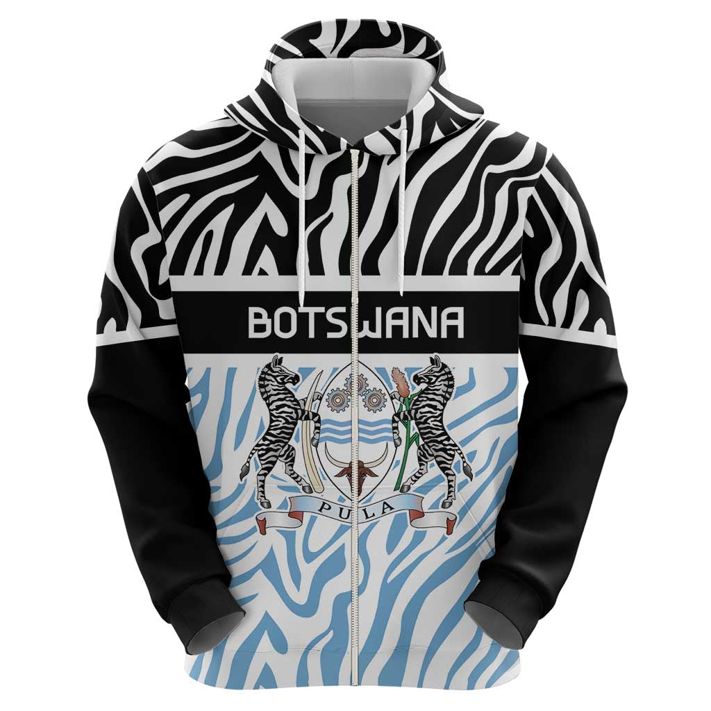 Botswana Personalized Hoodie Zebra Skins Pattern LT9