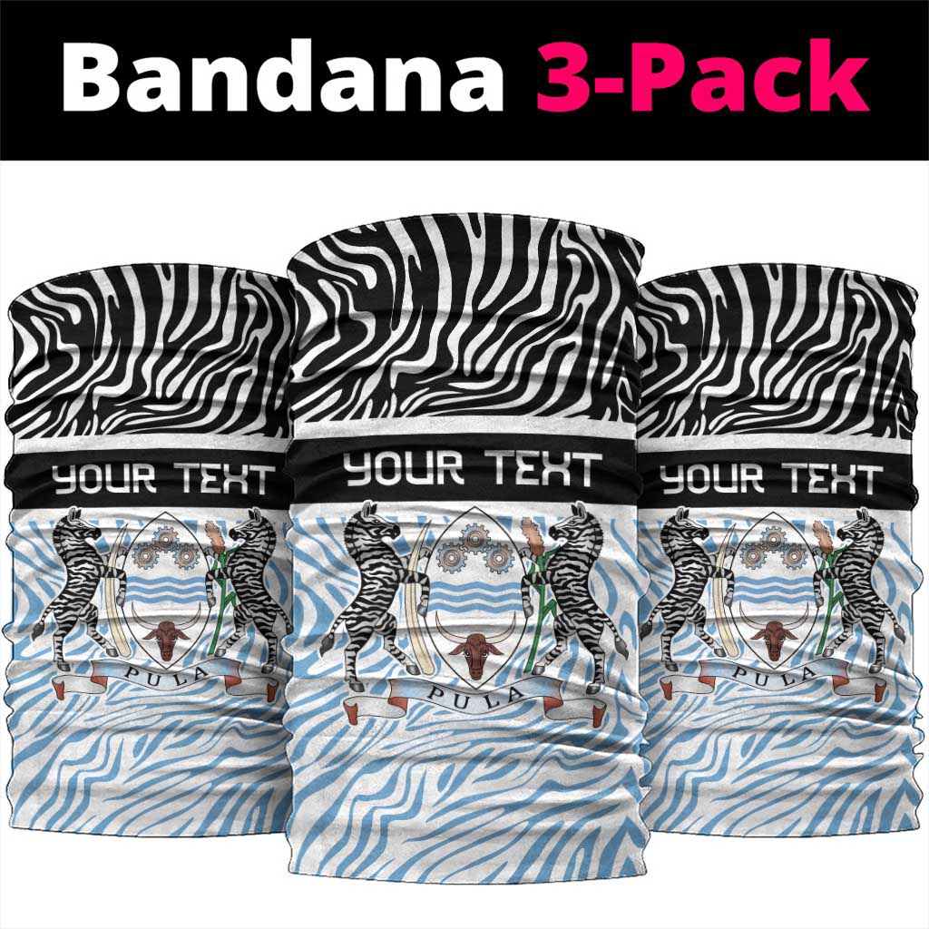 Botswana Personalized Neck Gaiter Zebra Skins Pattern LT9