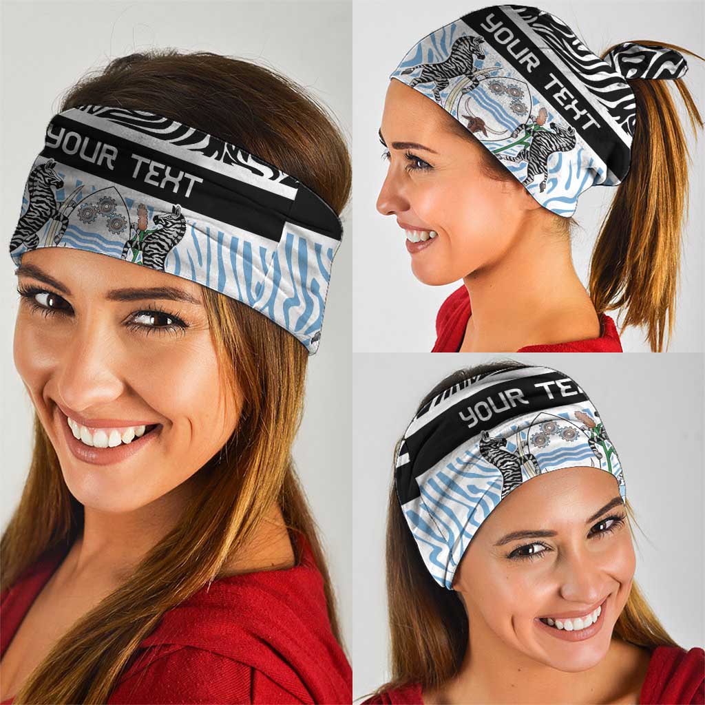 Botswana Personalized Neck Gaiter Zebra Skins Pattern LT9