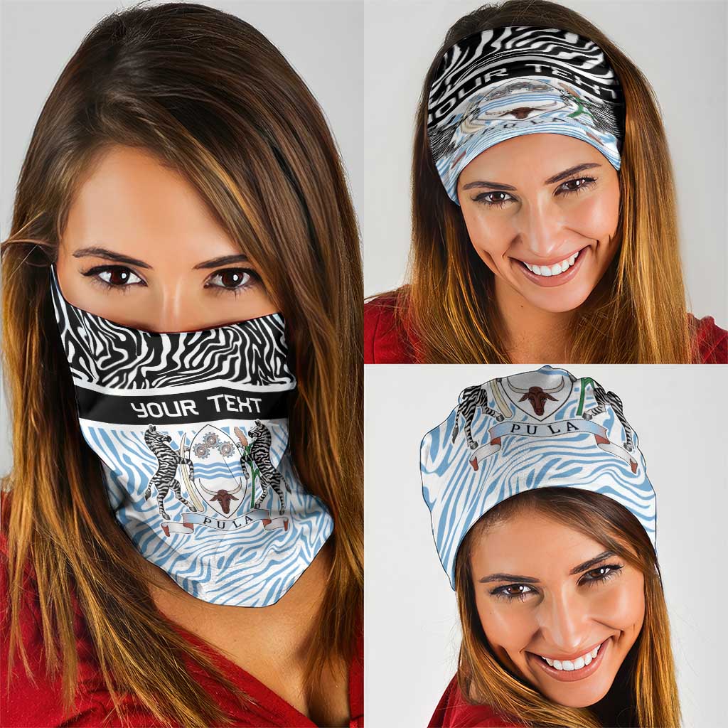 Botswana Personalized Neck Gaiter Zebra Skins Pattern LT9