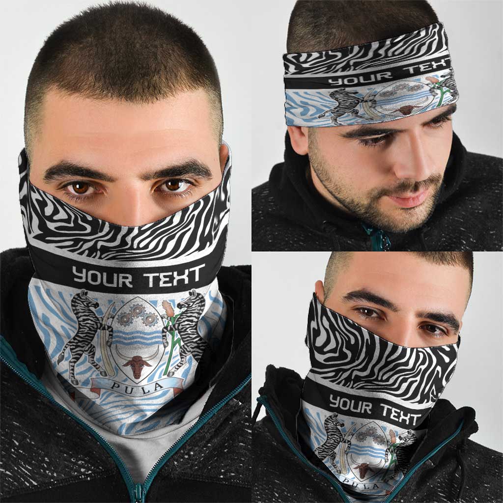 Botswana Personalized Neck Gaiter Zebra Skins Pattern LT9
