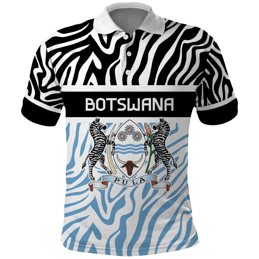 Botswana Personalized Polo Shirt Zebra Skins Pattern LT9