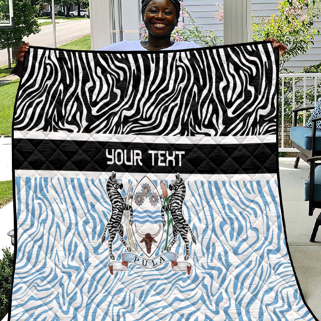 Botswana Personalized Quilt African Zebra Skins Pattern LT9