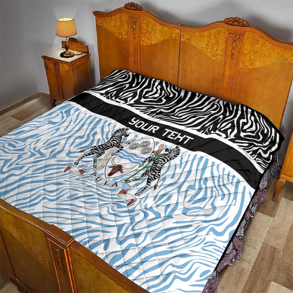 Botswana Personalized Quilt African Zebra Skins Pattern LT9
