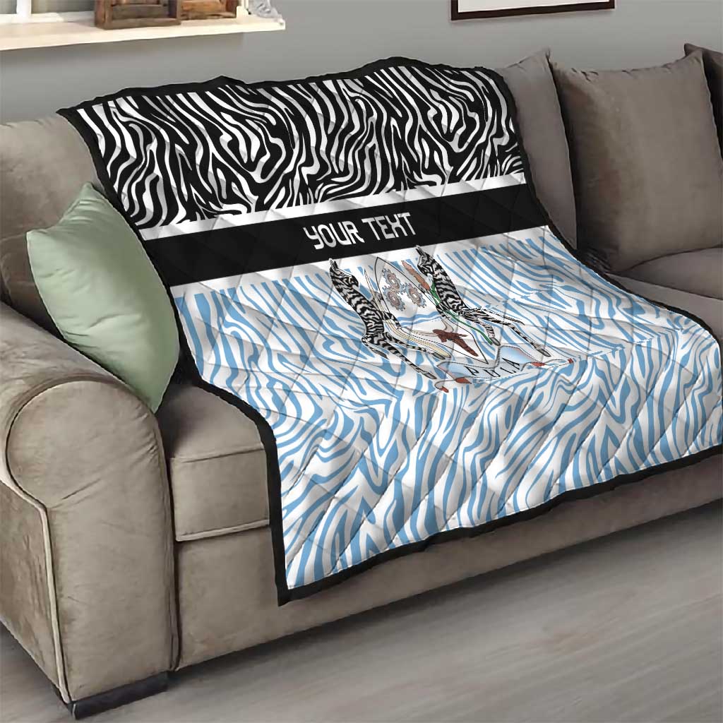 Botswana Personalized Quilt African Zebra Skins Pattern LT9