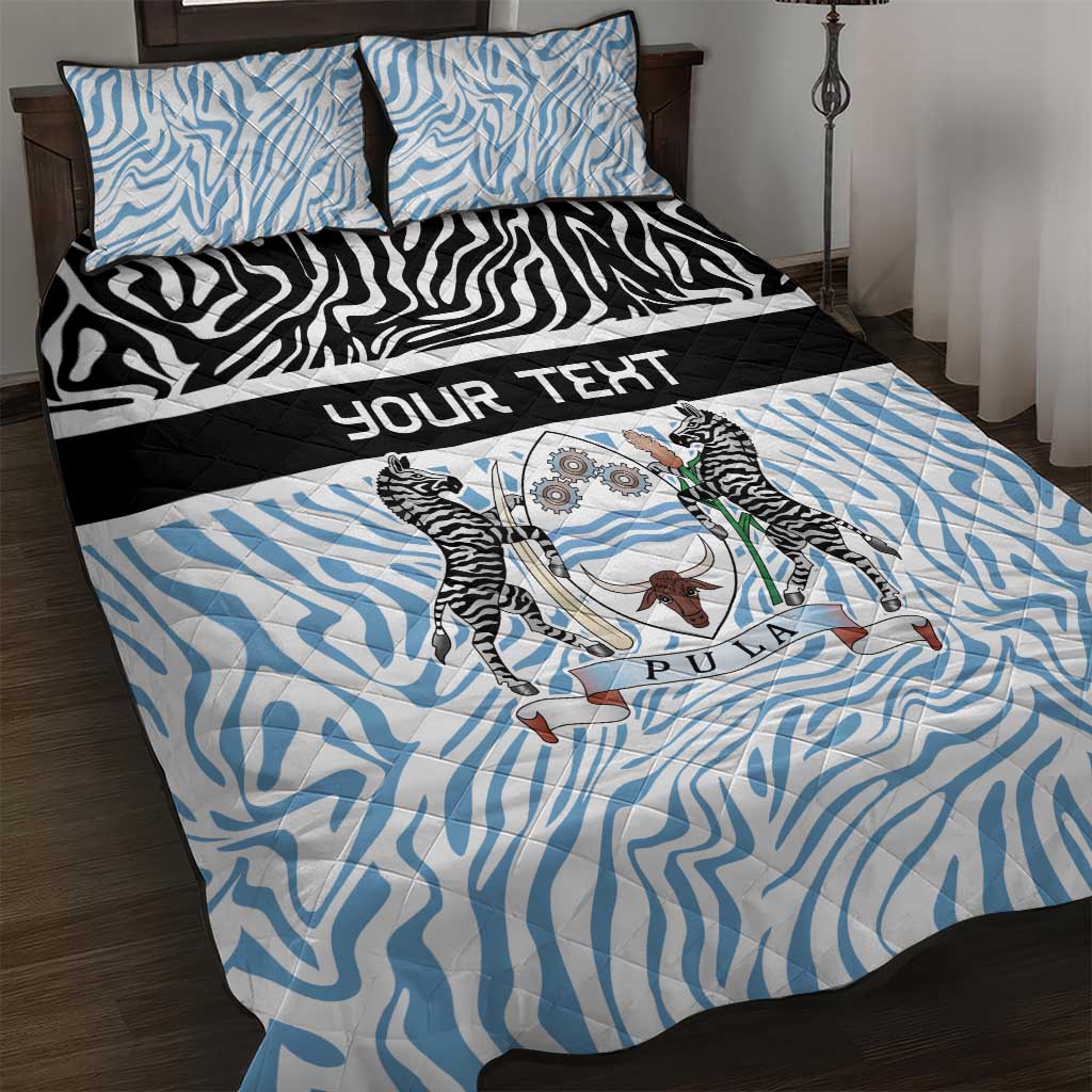 Botswana Personalized Quilt Bed Set African Zebra Skins Pattern LT9