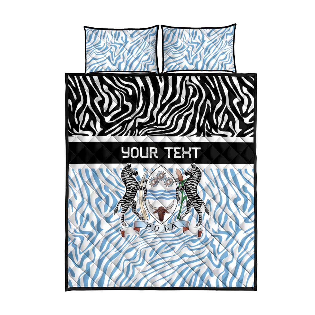 Botswana Personalized Quilt Bed Set African Zebra Skins Pattern LT9