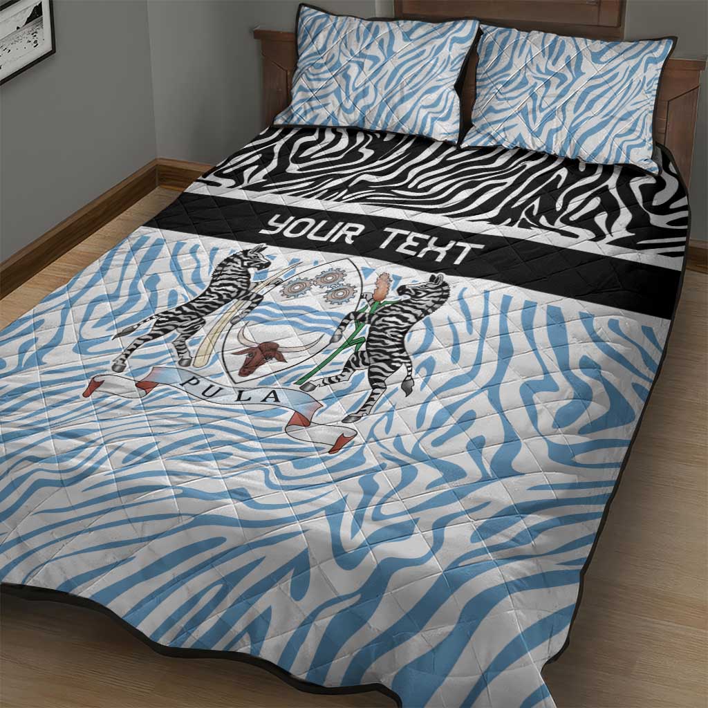 Botswana Personalized Quilt Bed Set African Zebra Skins Pattern LT9