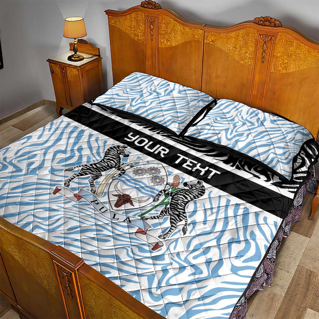 Botswana Personalized Quilt Bed Set African Zebra Skins Pattern LT9
