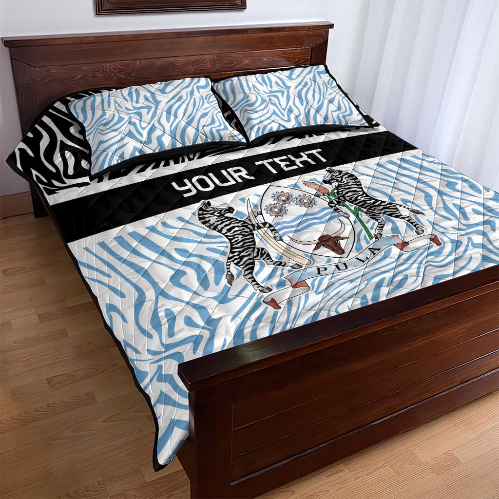 Botswana Personalized Quilt Bed Set African Zebra Skins Pattern LT9