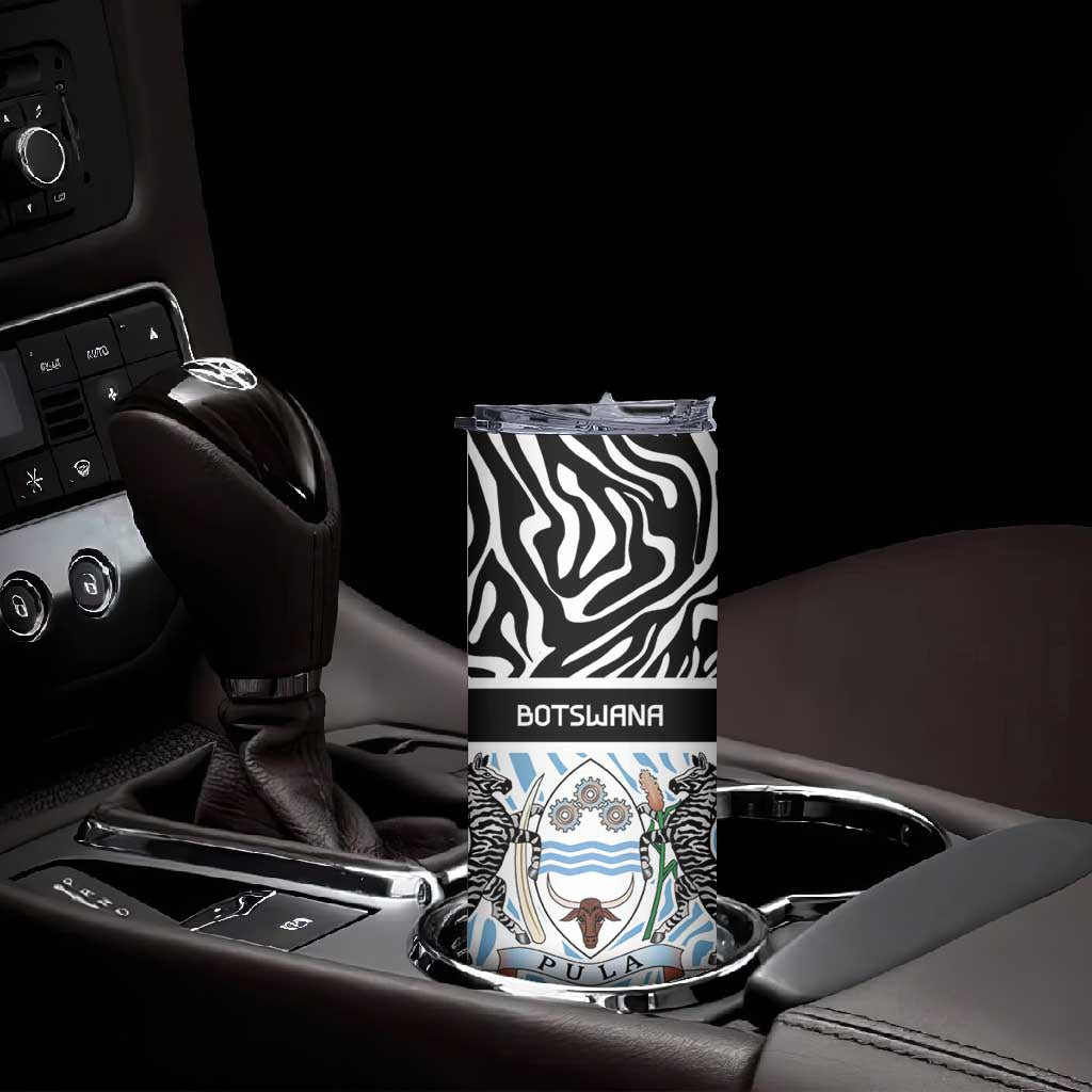 Botswana Personalized Skinny Tumbler African Zebra Skins Pattern LT9