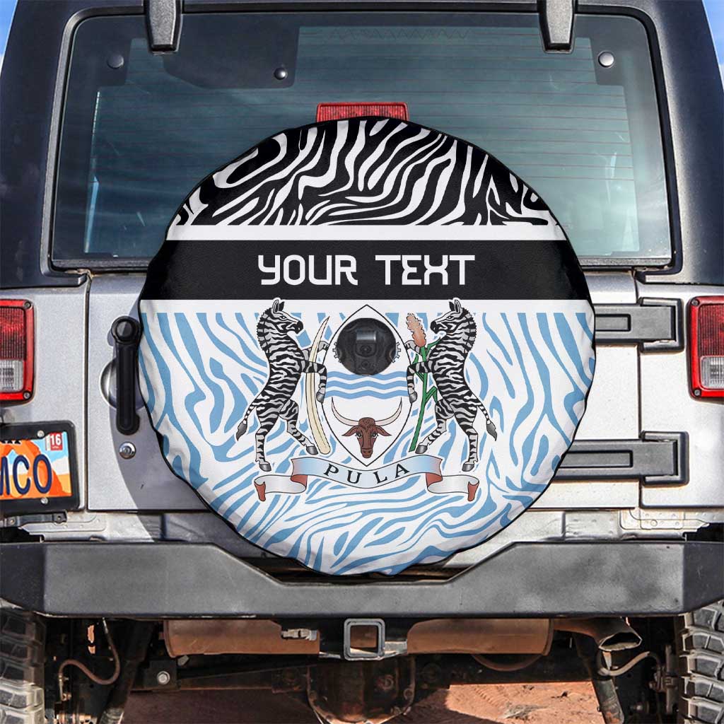 Botswana Personalized Spare Tire Cover Zebra Skins Pattern LT9