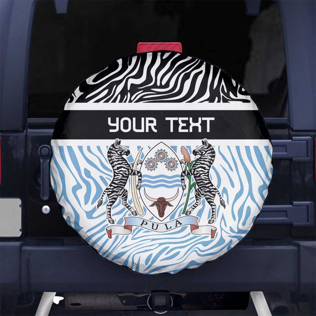 Botswana Personalized Spare Tire Cover Zebra Skins Pattern LT9