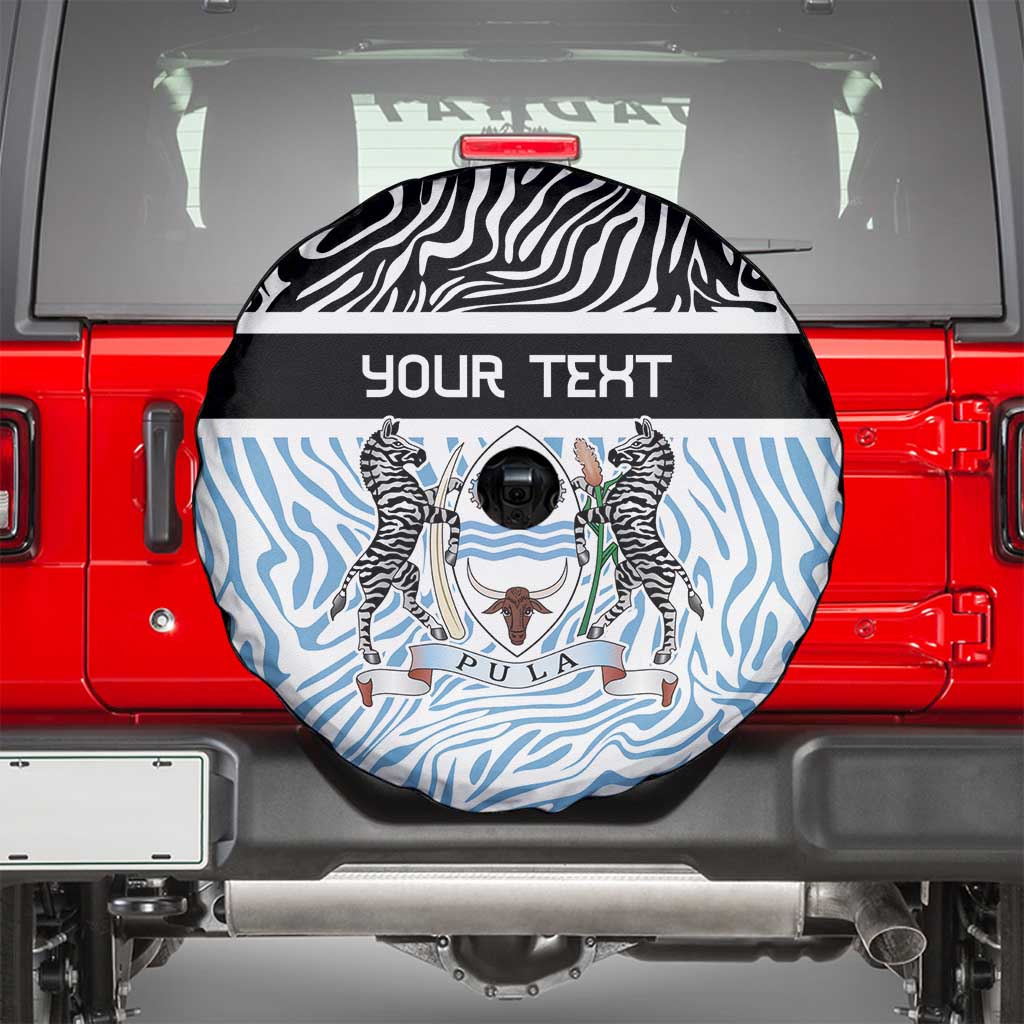 Botswana Personalized Spare Tire Cover Zebra Skins Pattern LT9