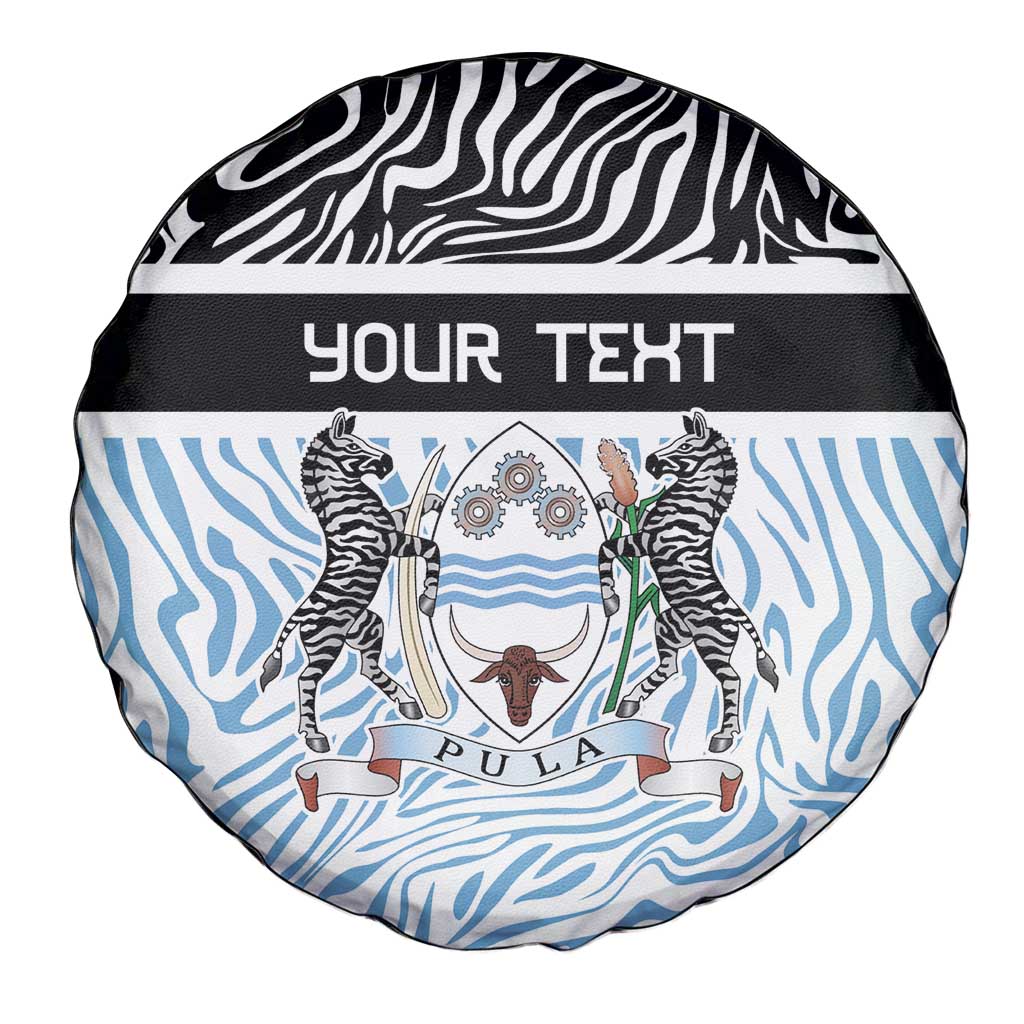 Botswana Personalized Spare Tire Cover Zebra Skins Pattern LT9