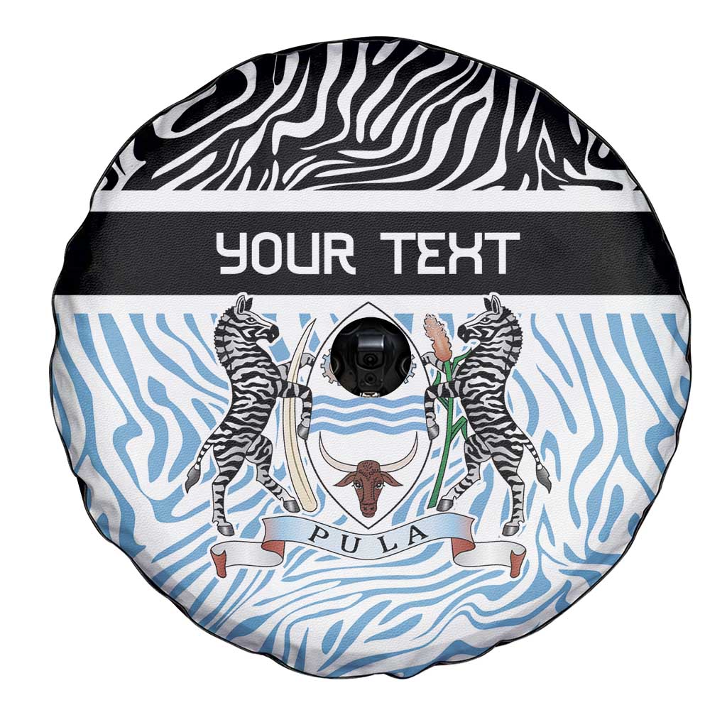 Botswana Personalized Spare Tire Cover Zebra Skins Pattern LT9