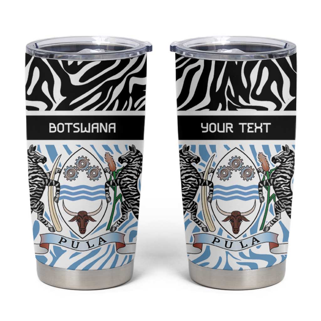 Botswana Personalized Tumbler Cup African Zebra Skins Pattern LT9