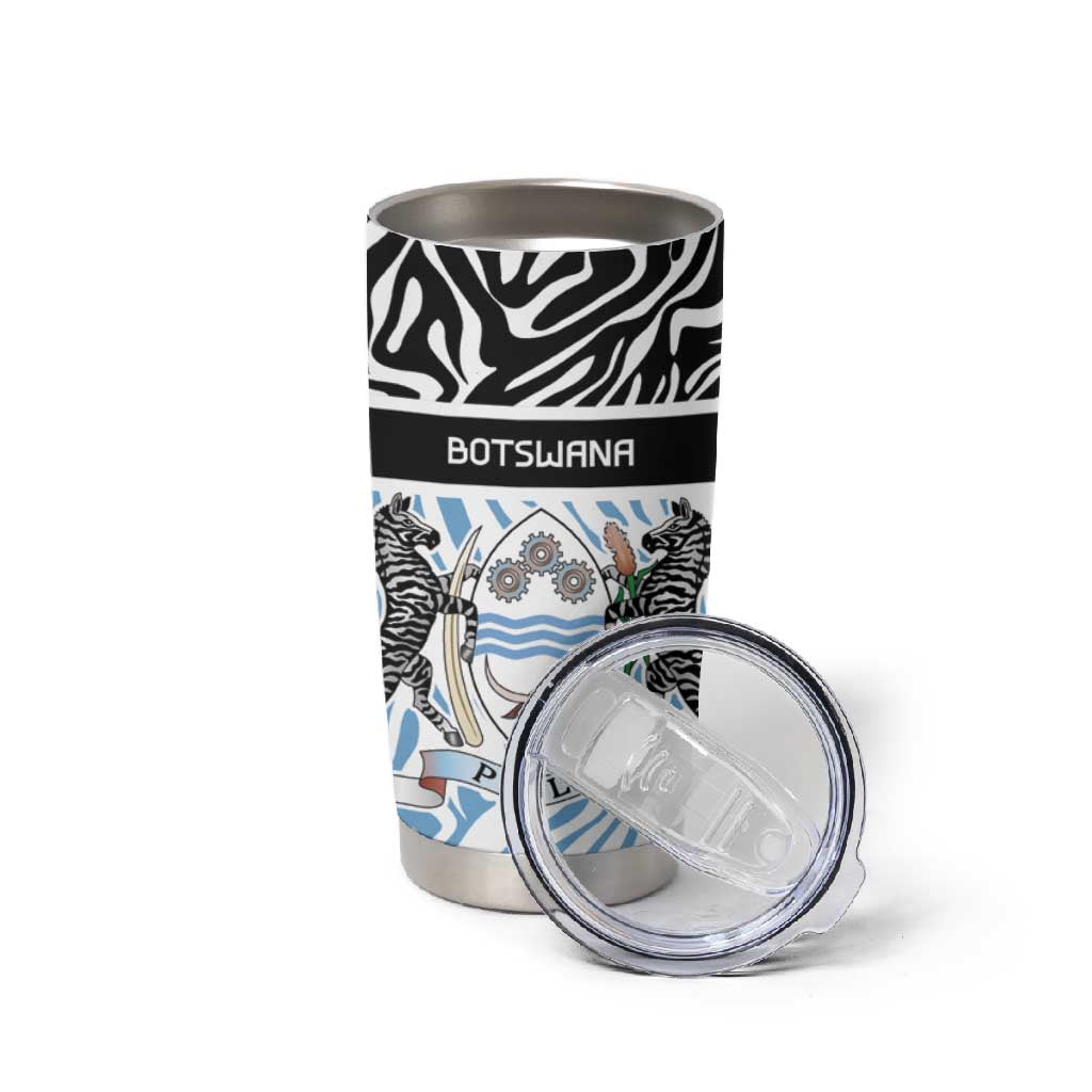 Botswana Personalized Tumbler Cup African Zebra Skins Pattern LT9
